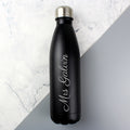 Personalised Black Metal Insulated Drinks Bottle