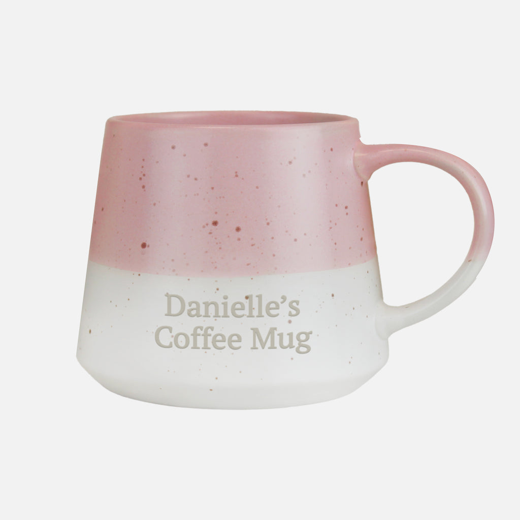 Personalised Pink Speckled Ceramic Mug