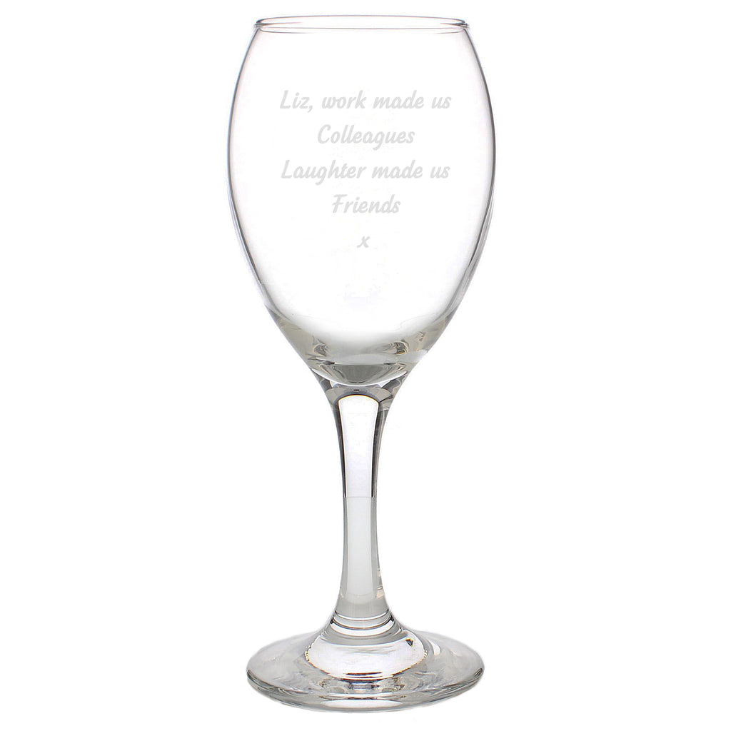 Personalised Any Message Wine Glass