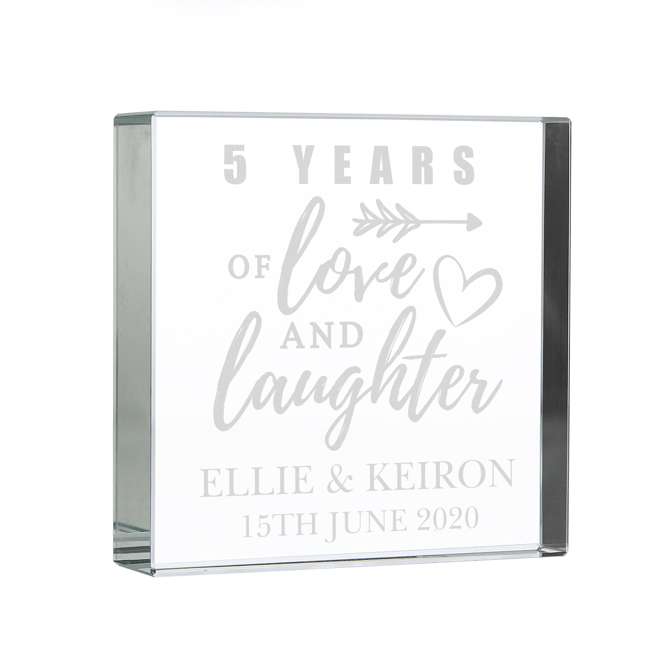 Personalised Arrow Anniversary Crystal Token