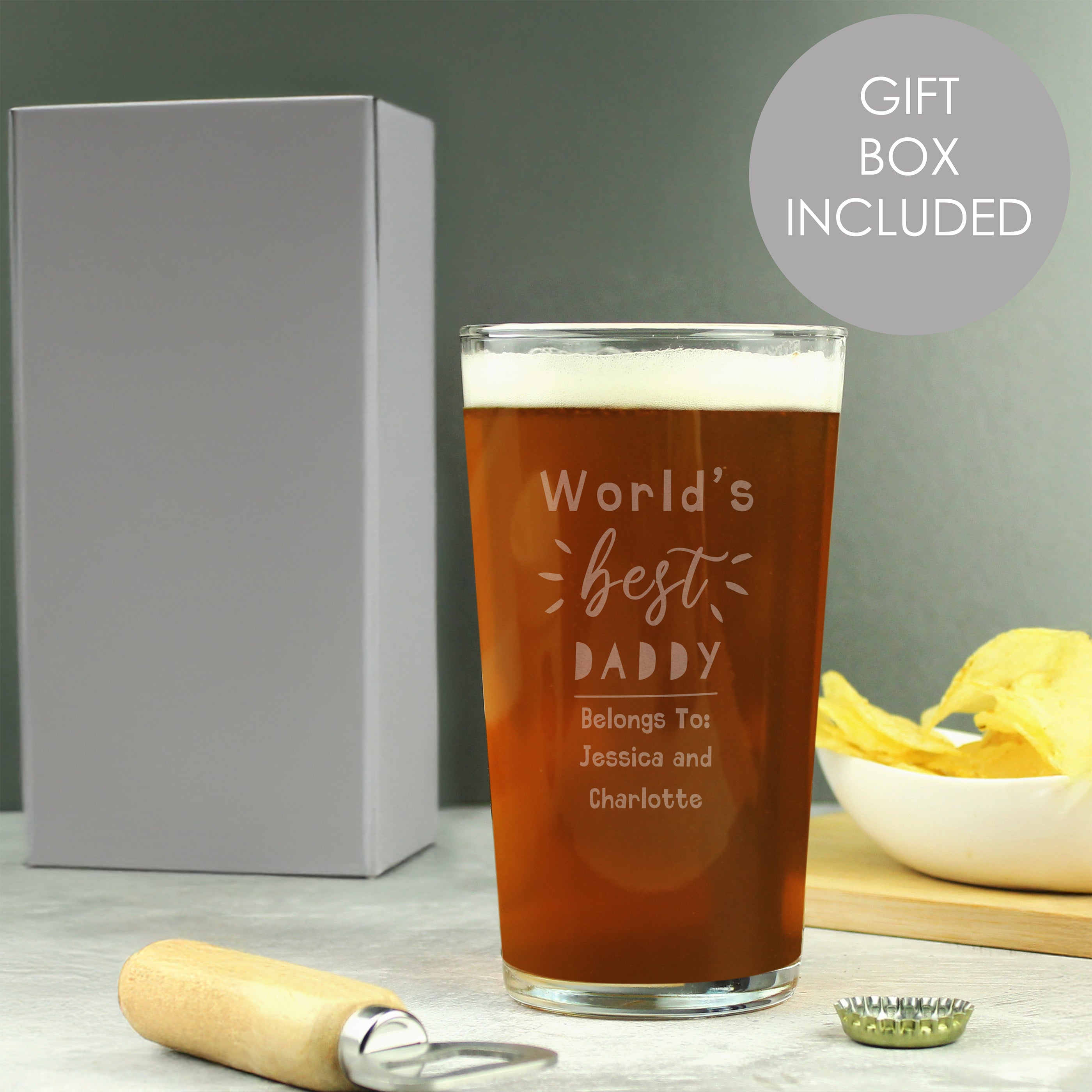Personalised World's Best Pint Glass