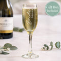Personalised Bride Elegant Flute Glass