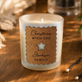 Personalised Star Cut Out Cork Label Candle Jar