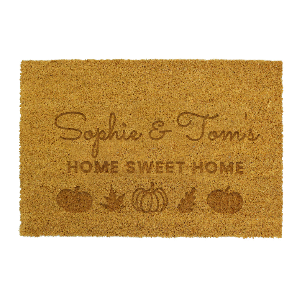 Personalised Pumpkin Rectangle Doormat