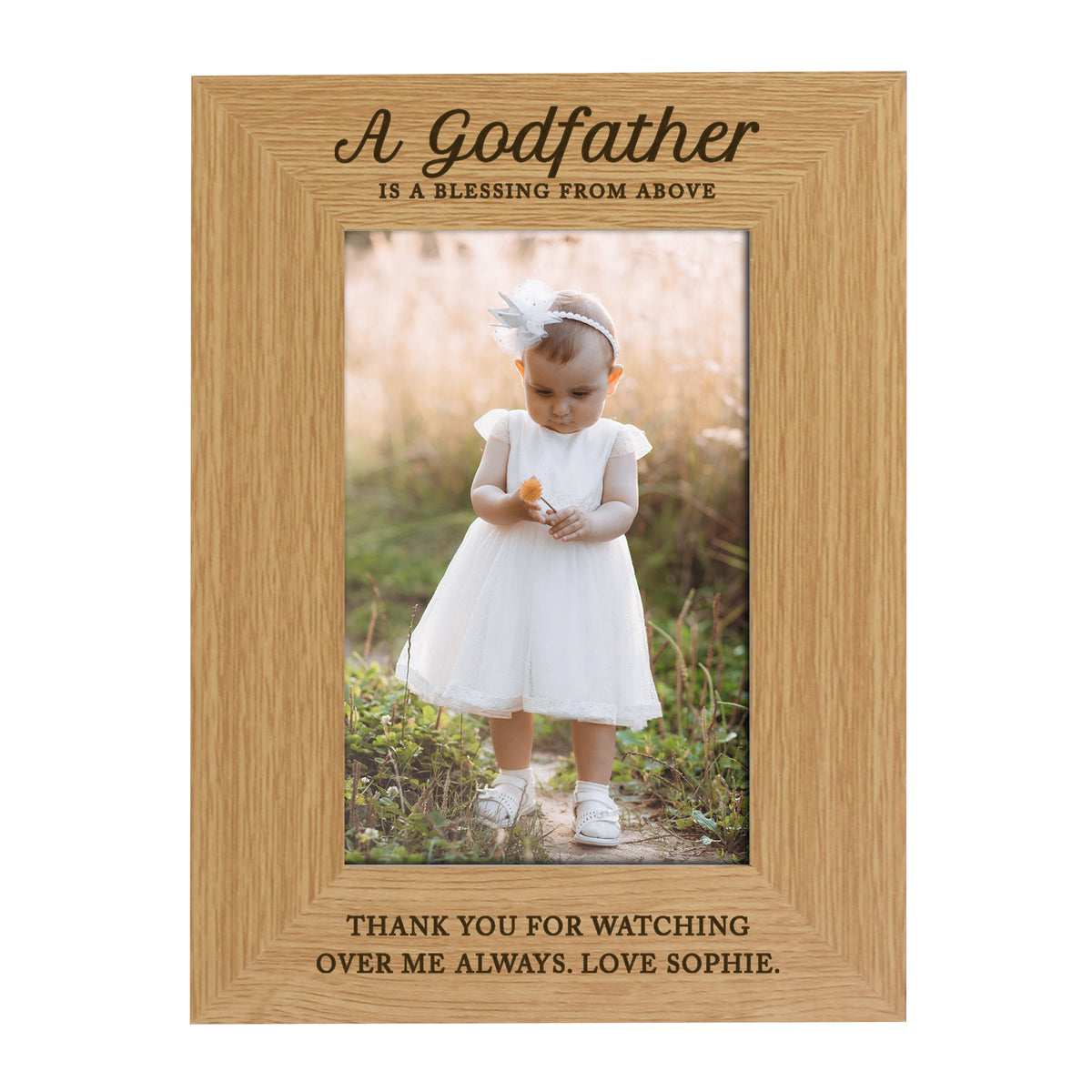 Personalised Godfather 6x4 Wooden Photo Frame