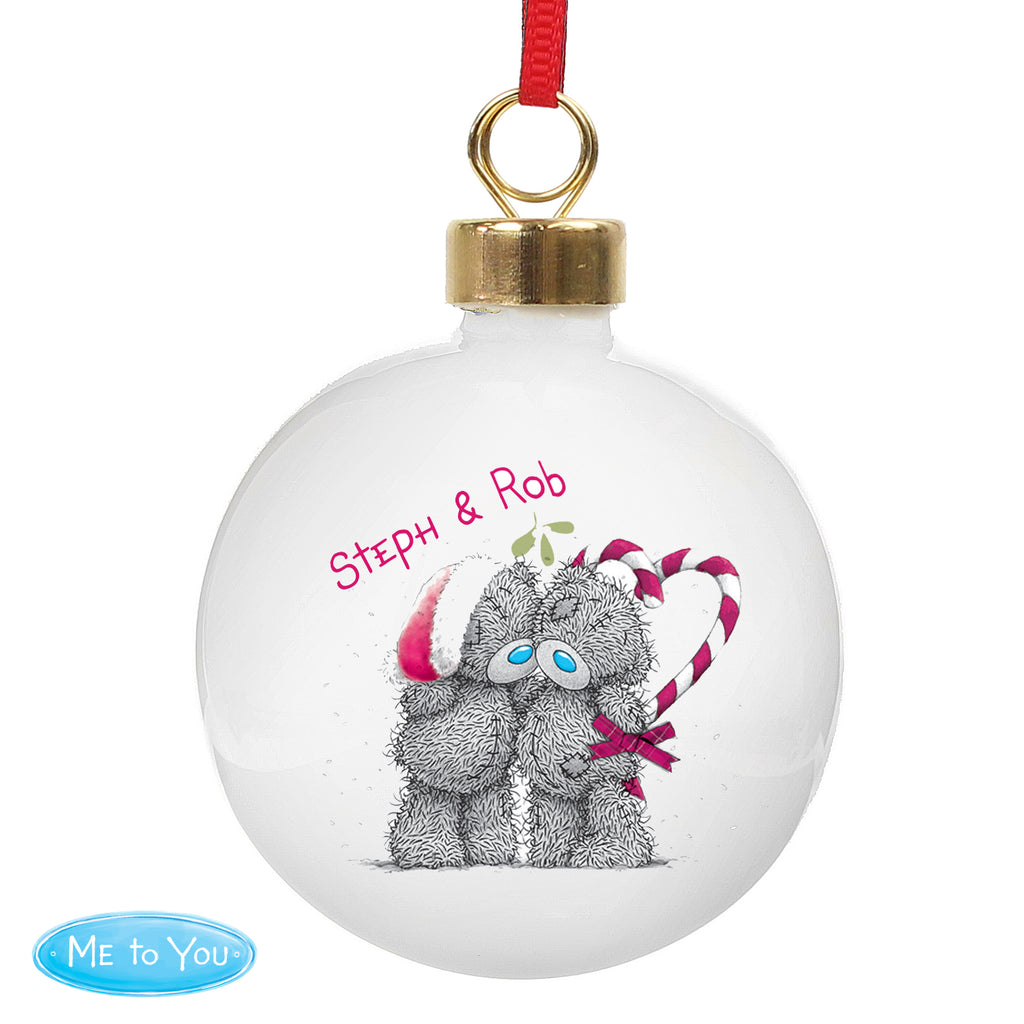 Personalised Me To You Couple Christmas Bauble