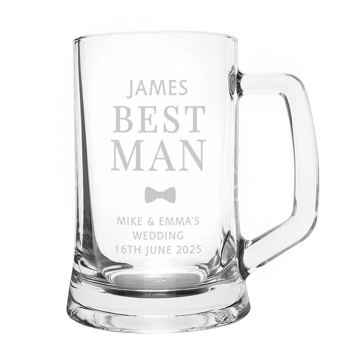 Personalised Best Man Pint Stern Tankard