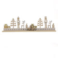 45cm Gold Wooden Advent Calendar with Nutcracker