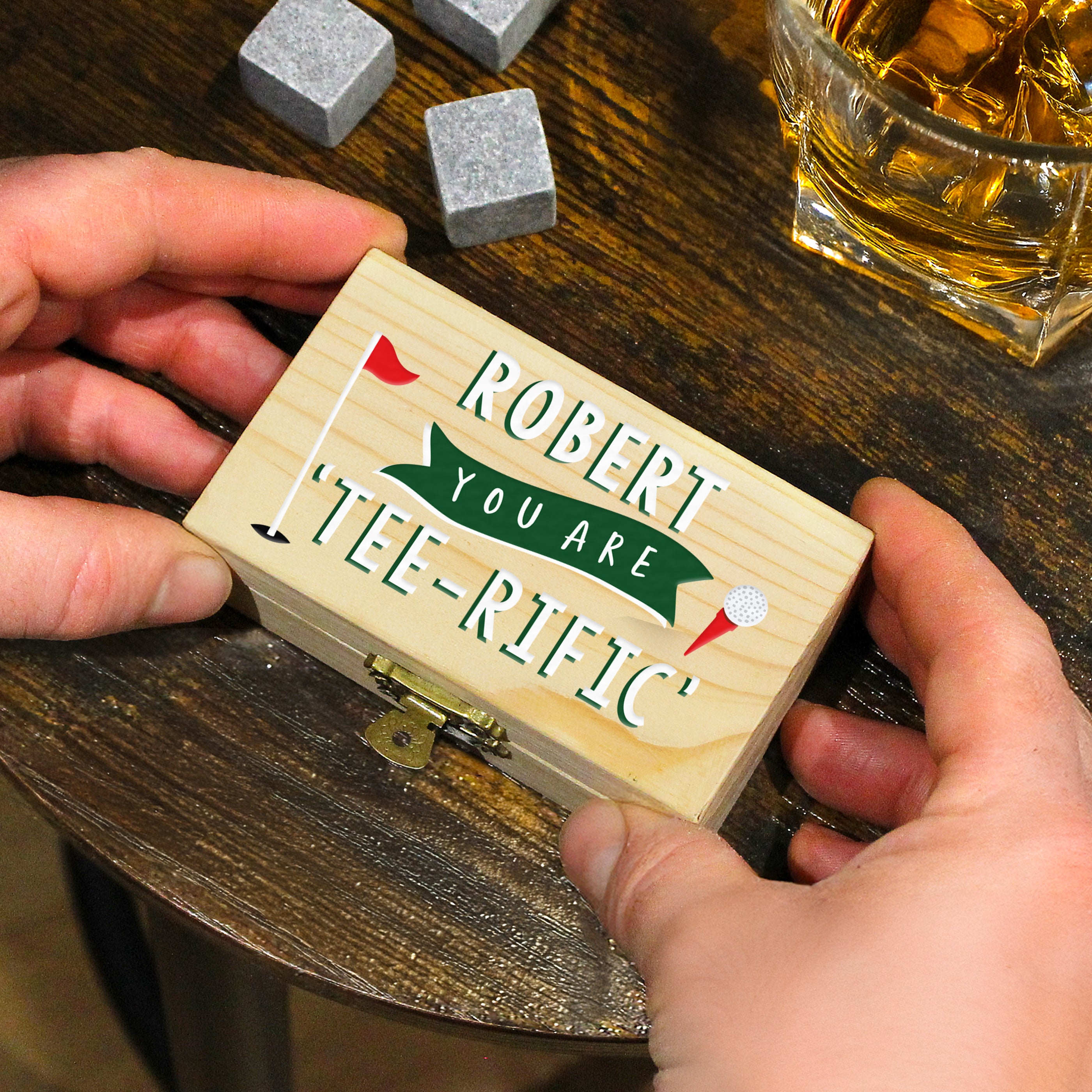 Personalised Golf Whisky Stones