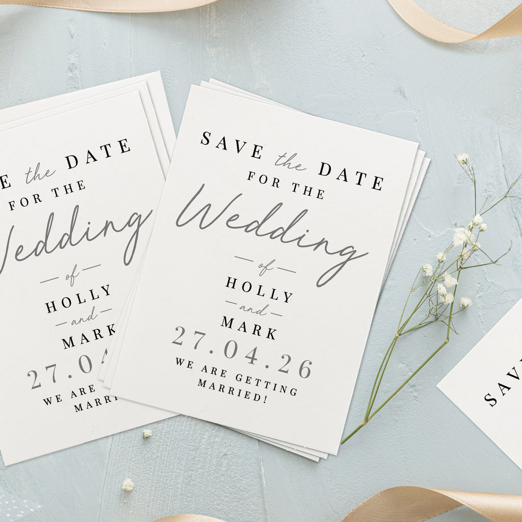 Personalised Set of 36 Wedding Save the Dates