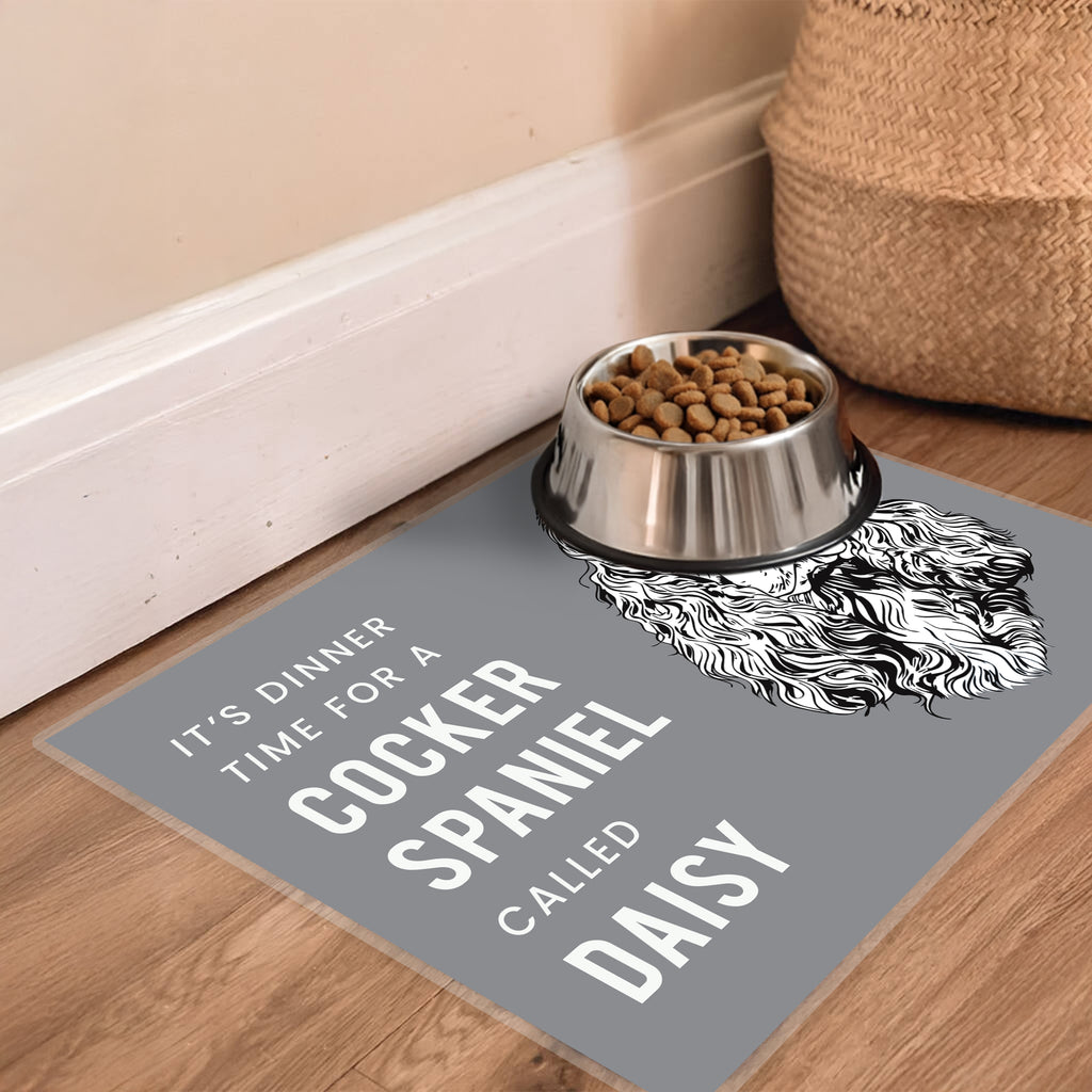 Personalised Dog Breed Food Mat