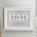 Personalised Free Text White Poster Frame