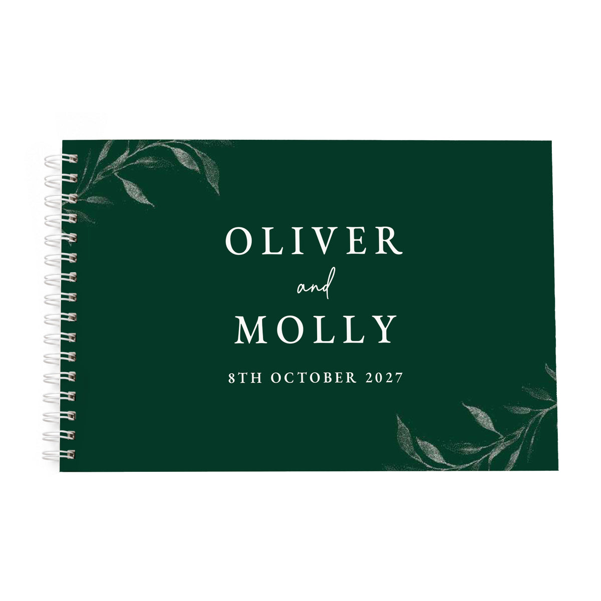 Personalised Botanical Evergreen Wedding Guest Book
