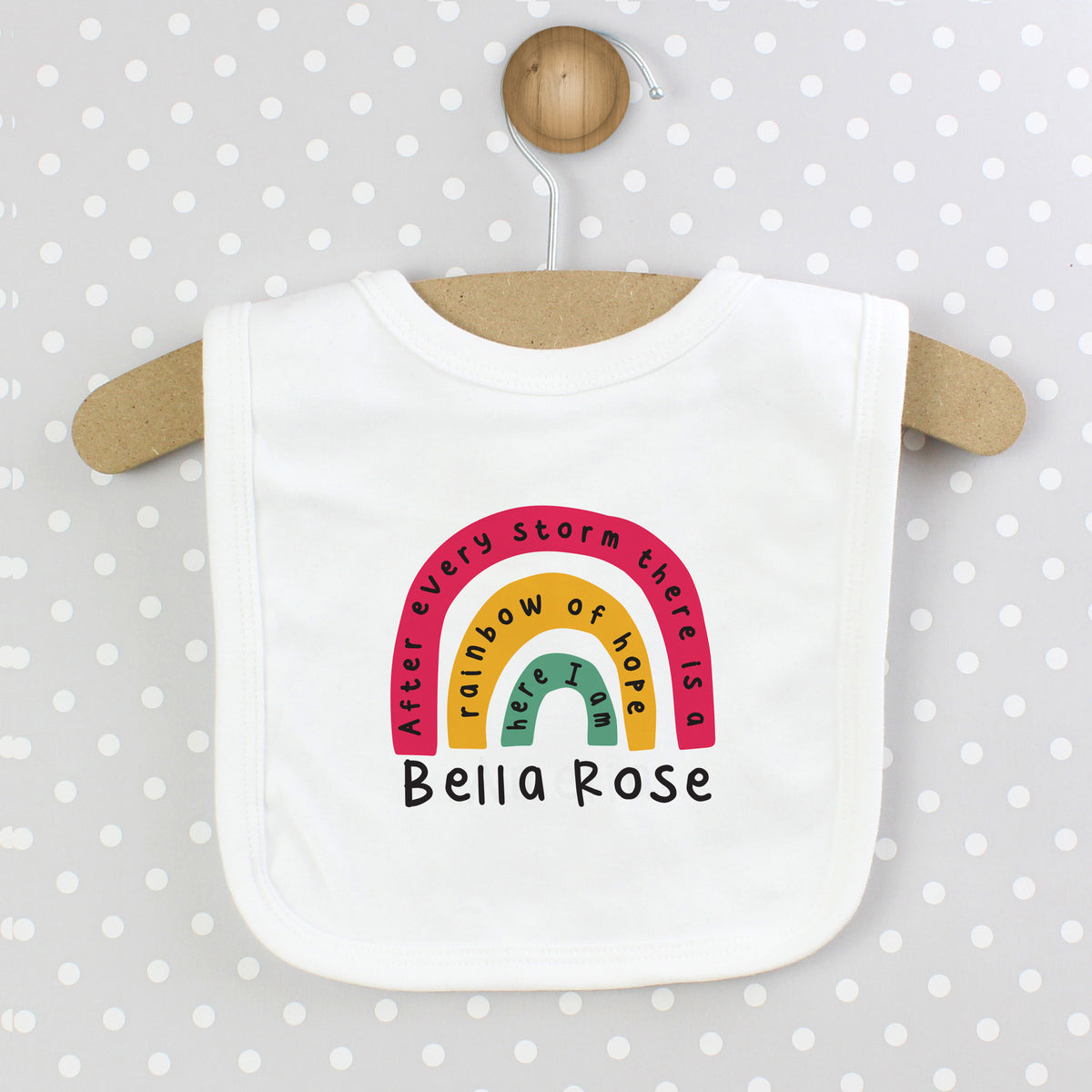 Personalised Rainbow Bib