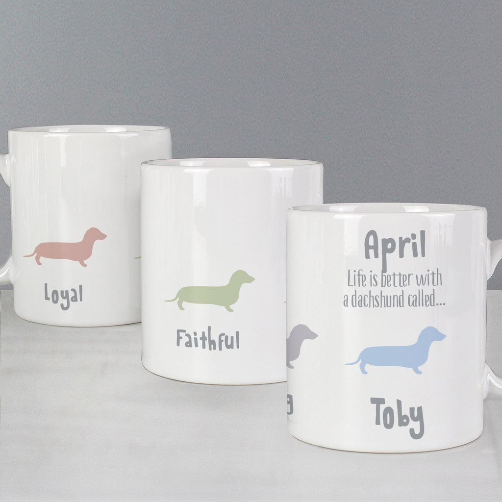 Personalised Dachshund Dog Breed Mug