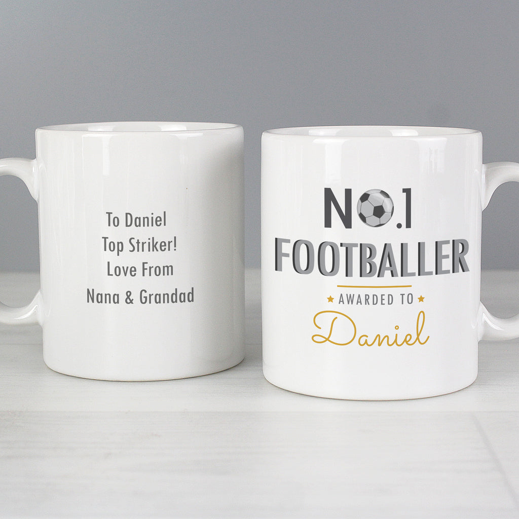 Personalised No.1 Footballer Mug