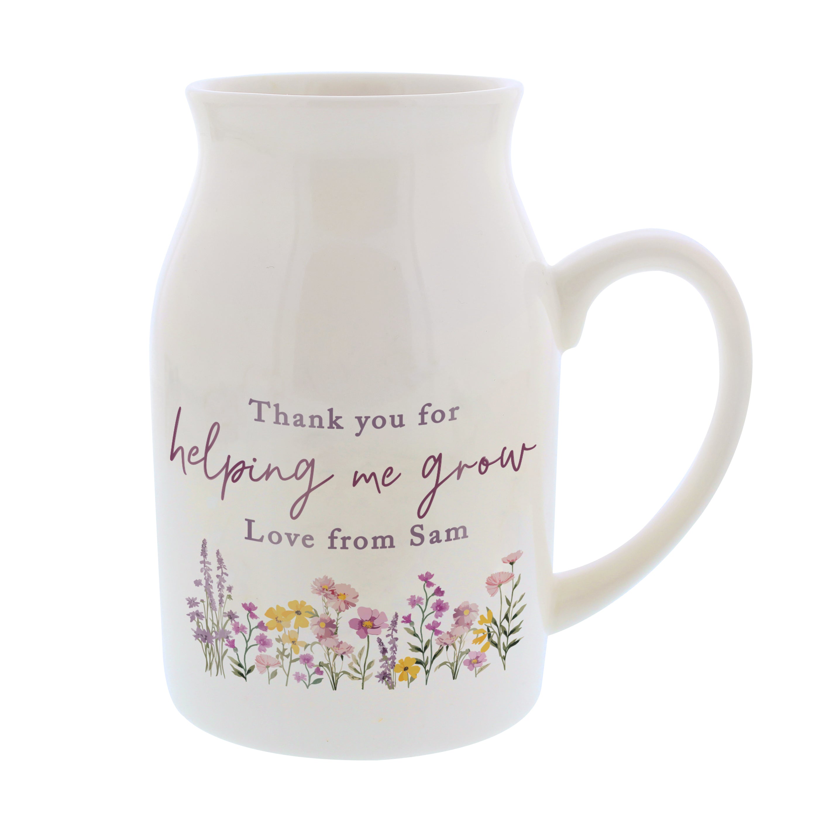 Personalised Wild Flower Jug Vase