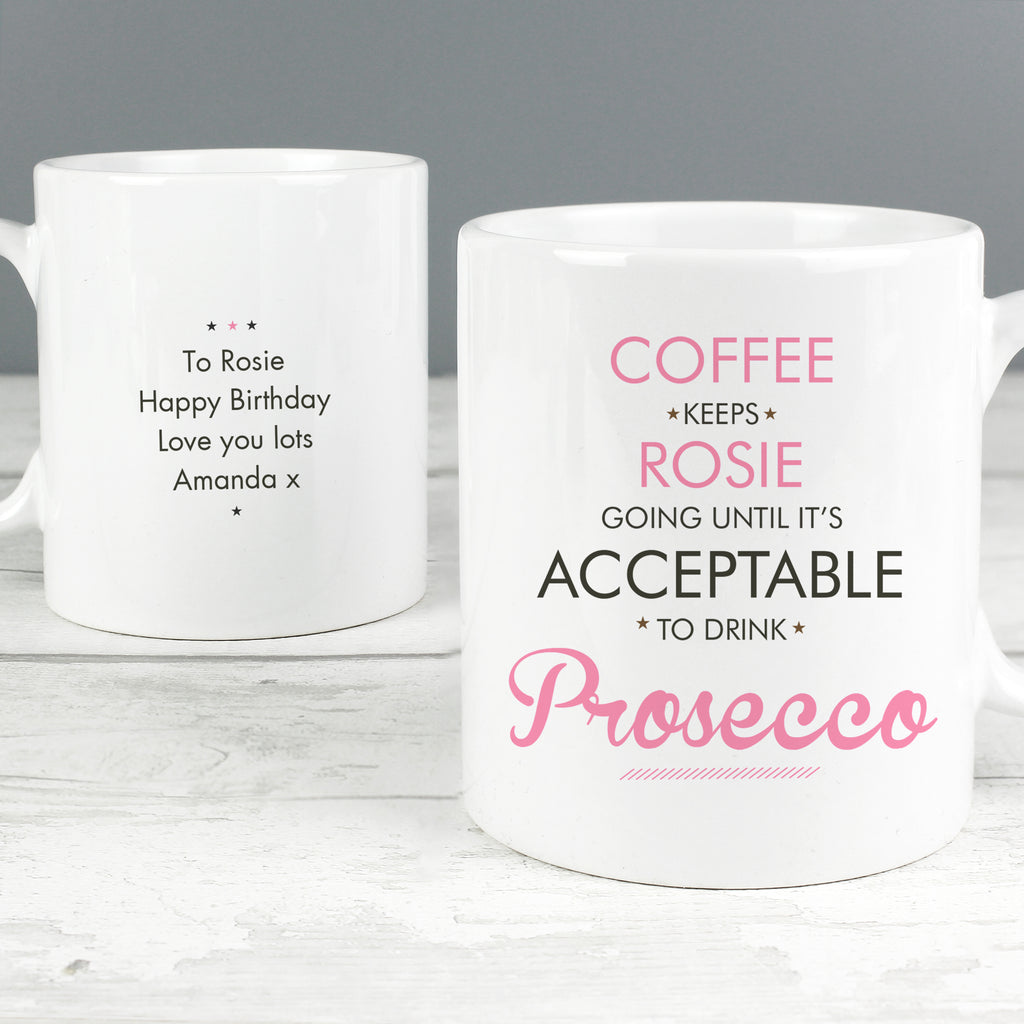 Personalised Pink Acceptable to Drink Mug