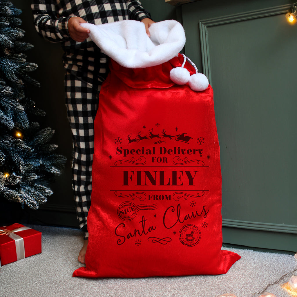 Personalised Special Delivery Red Sack