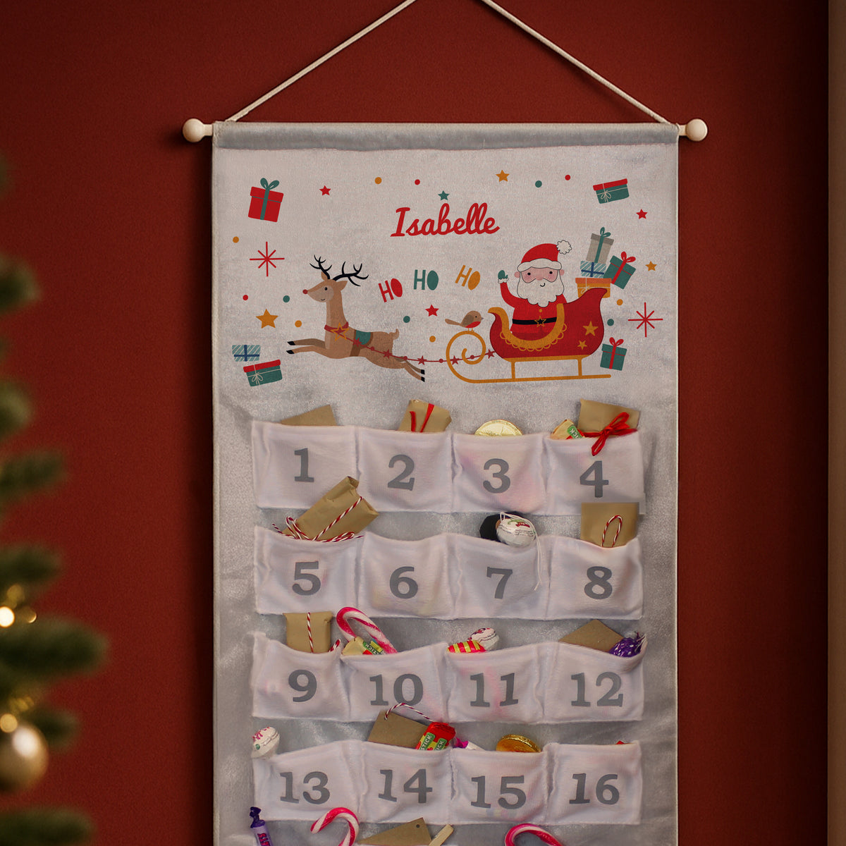 Personalised Santa Sleigh Advent Calendar