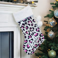 Personalised Leopard Print Christmas Stocking