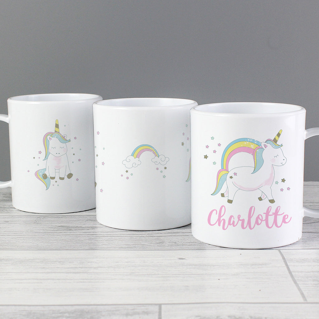 Personalised Baby Unicorn Plastic Mug