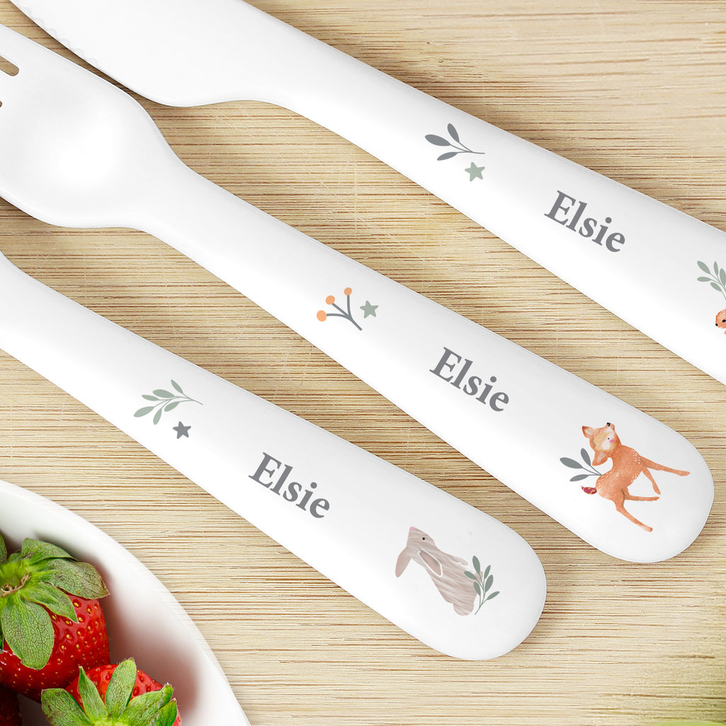 Personalised Woodland Animals Cutlery