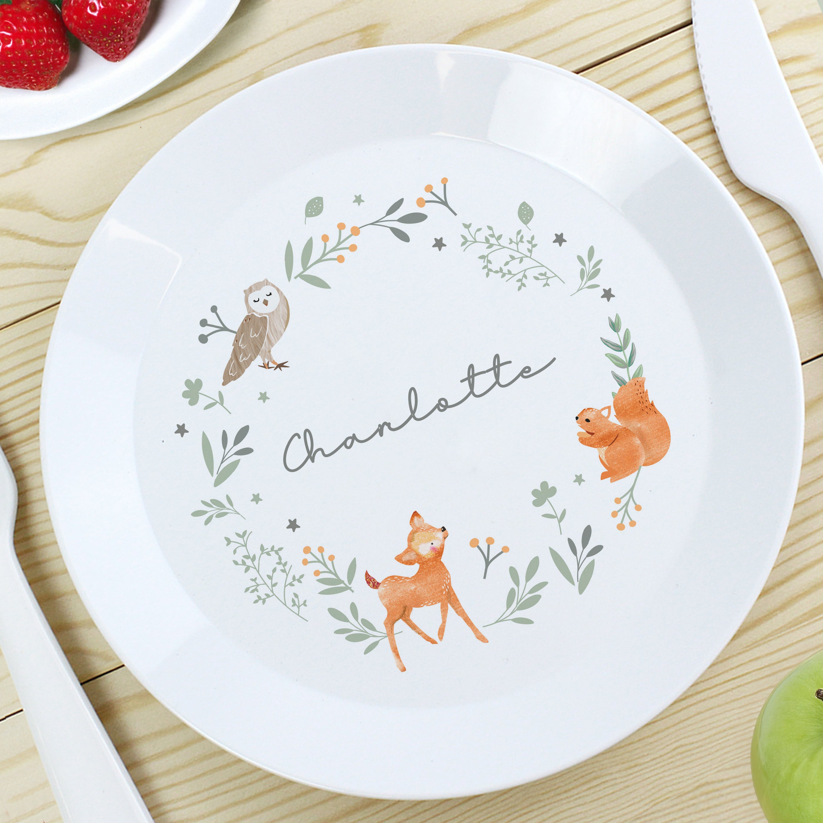 Personalised Woodland Animals Breakfast Set