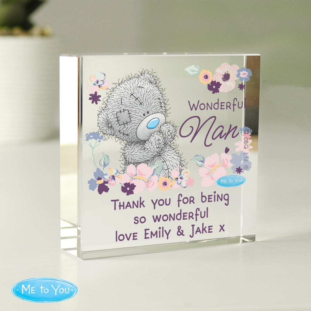 Personalised Me to You Wonderful Nan Crystal Token