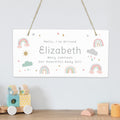 Personalised Pastel Rainbow Wooden Sign