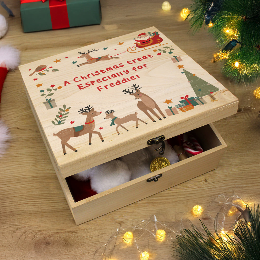Personalised Santa & Reindeer Christmas Eve Box