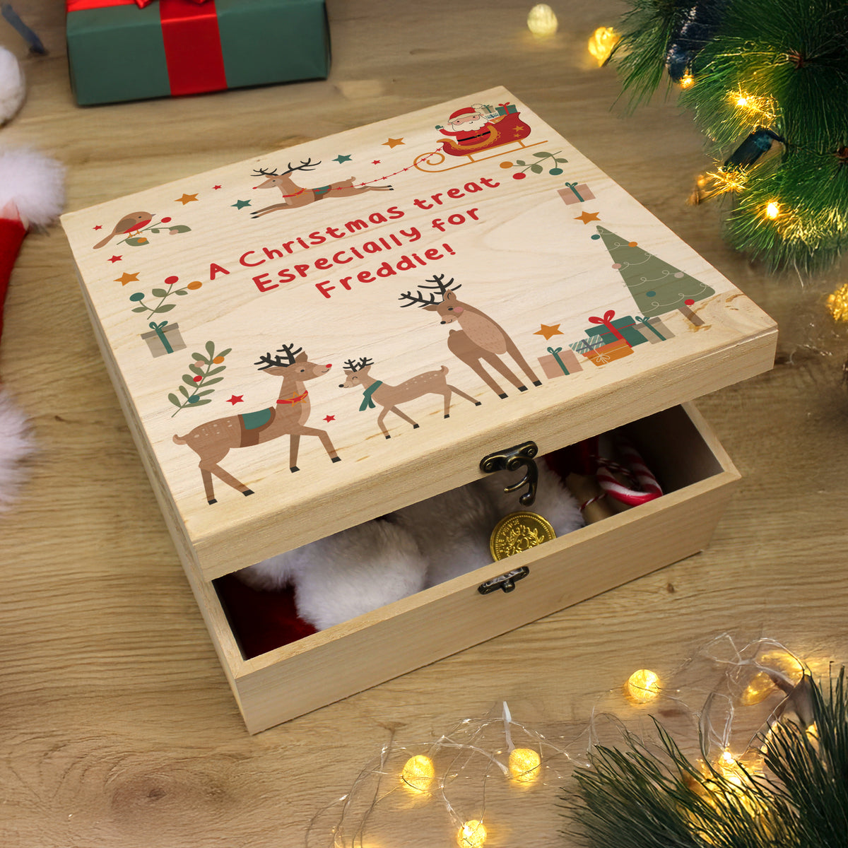 Personalised Santa & Reindeer Christmas Eve Box