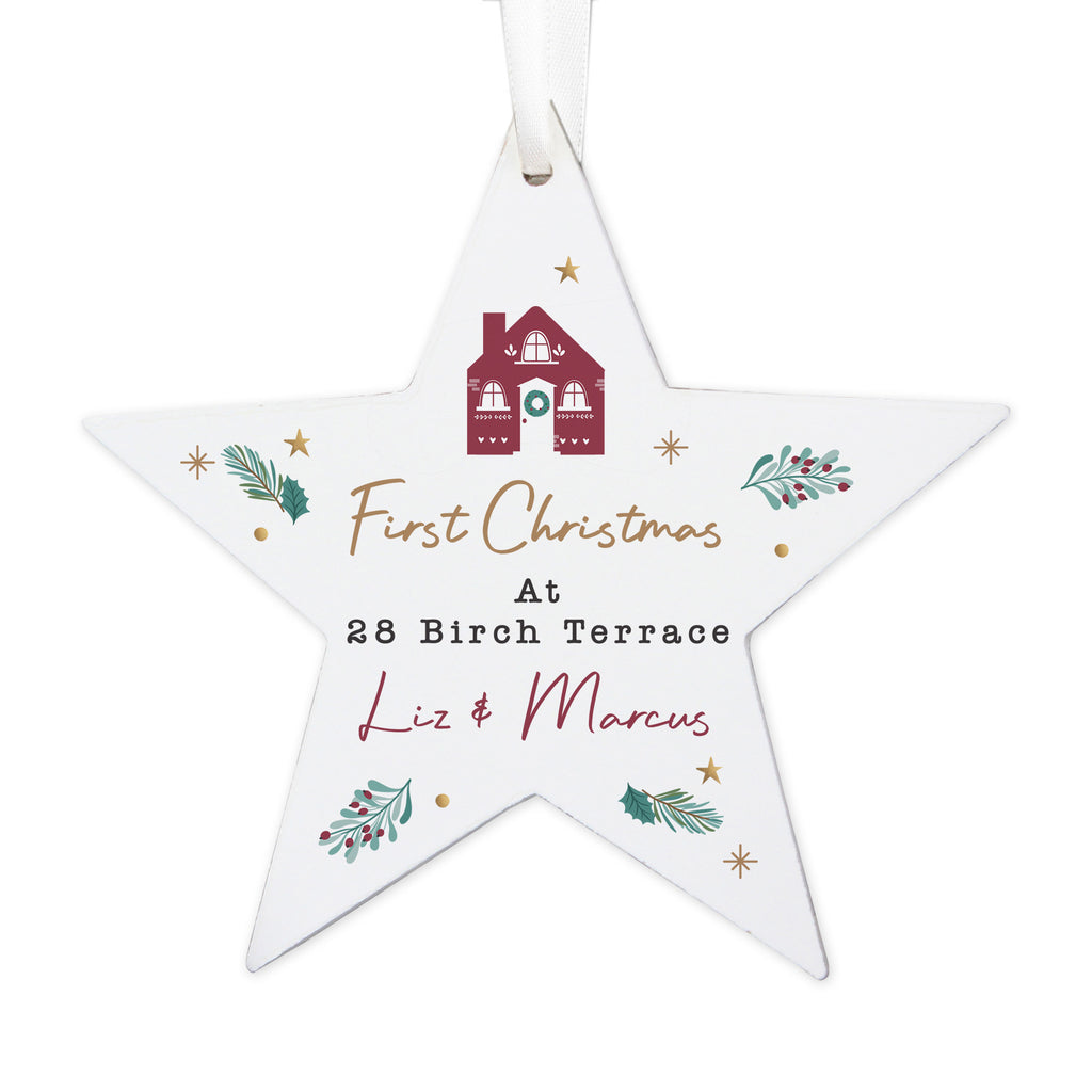 Personalised Home For Christmas Star Ornament