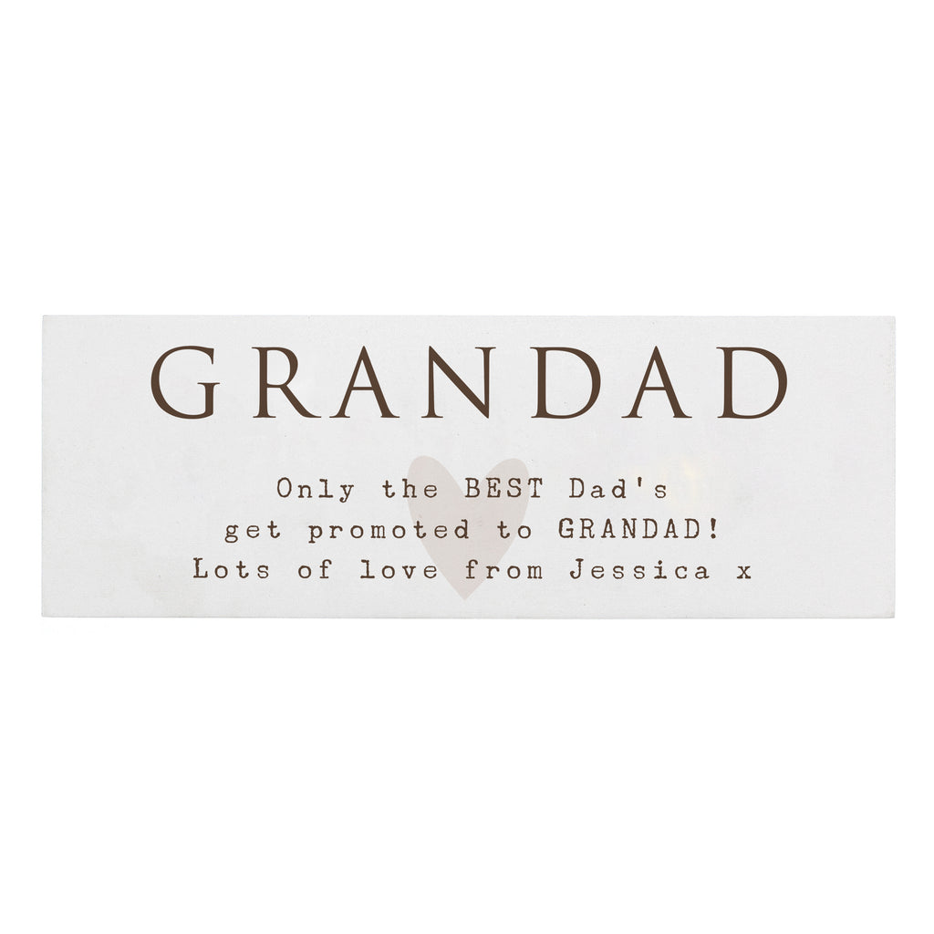 Personalised Grandad Wooden Ornament
