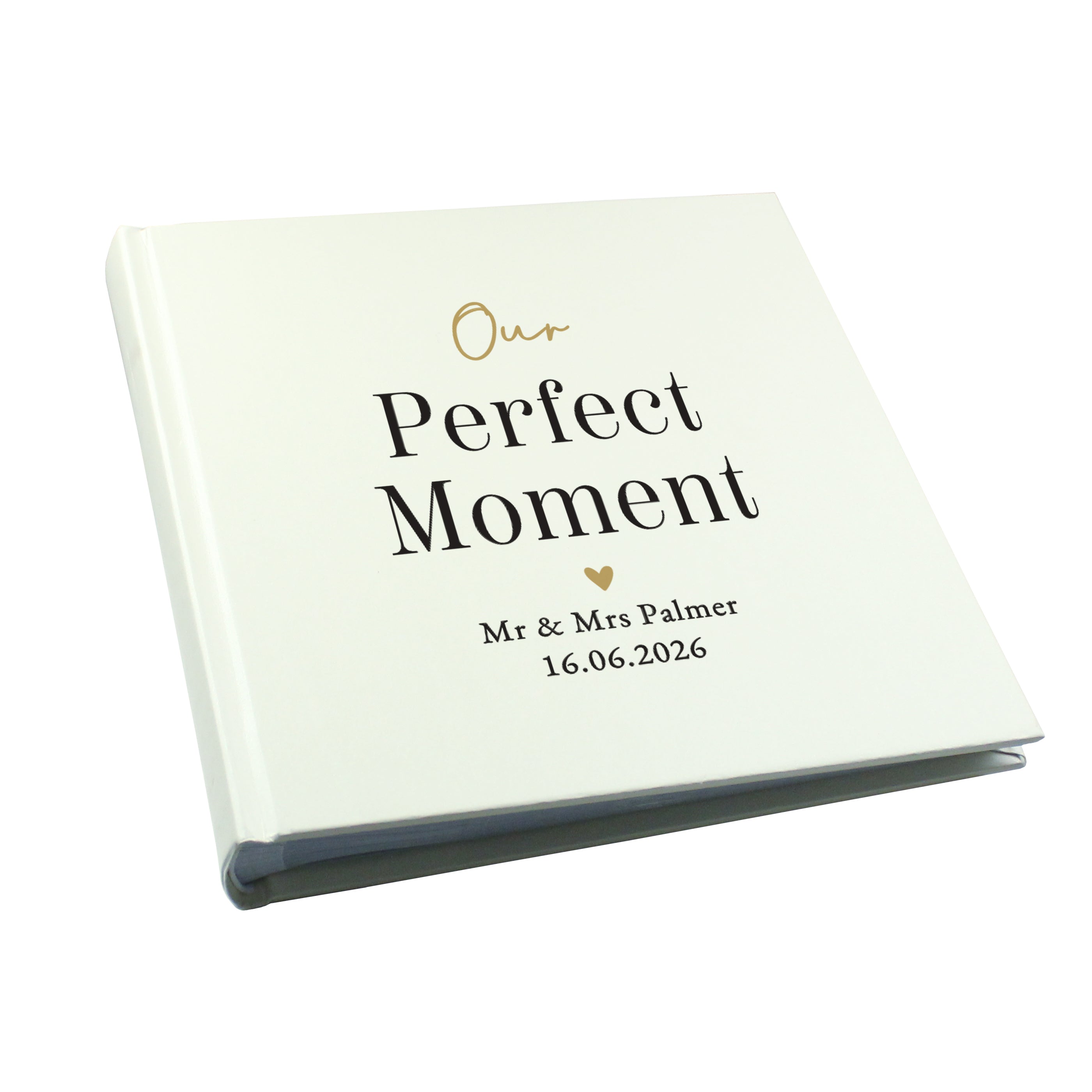 Personalised Black & Gold Free Text Square Album