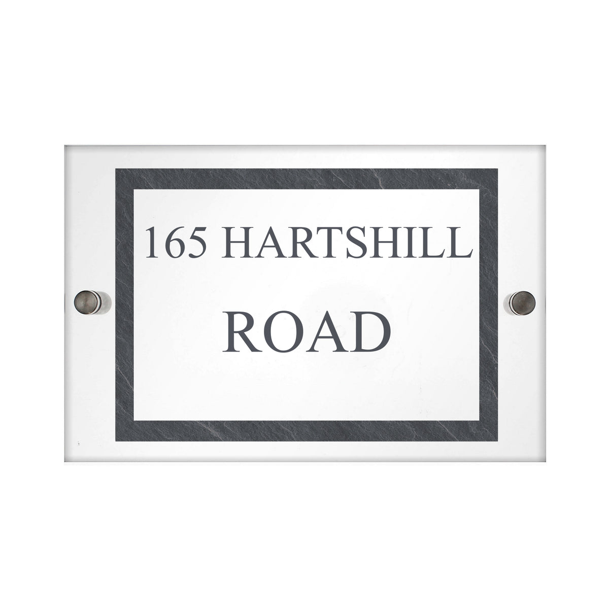 Personalised Slate Effect Acrylic House Sign