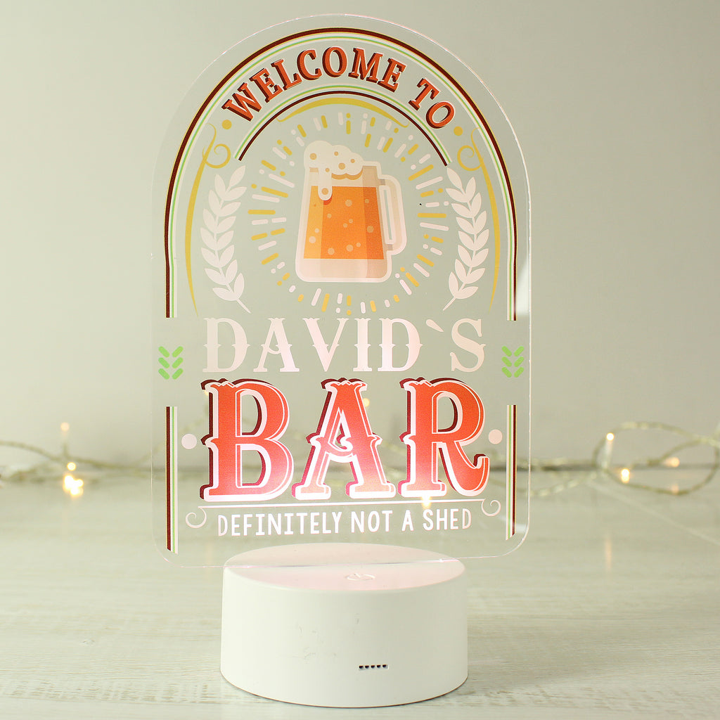 Personalised LED Colour Changing Bar Sign