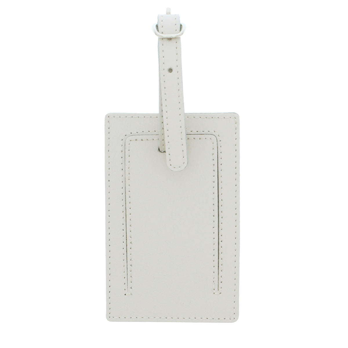 Personalised Hessian Elephant Cream Leather Luggage Tag