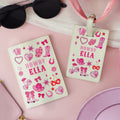 Personalised Cowgirl Leather Passport Holder & Luggage Tag
