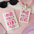 Personalised Cowgirl Leather Luggage Tag & Passport Holder