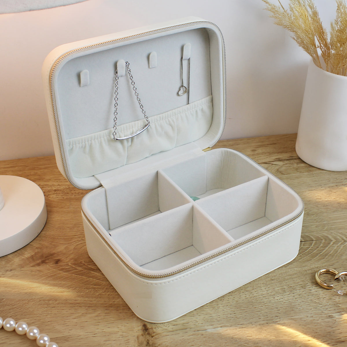 Personalised Wedding Leatherette Jewellery Box