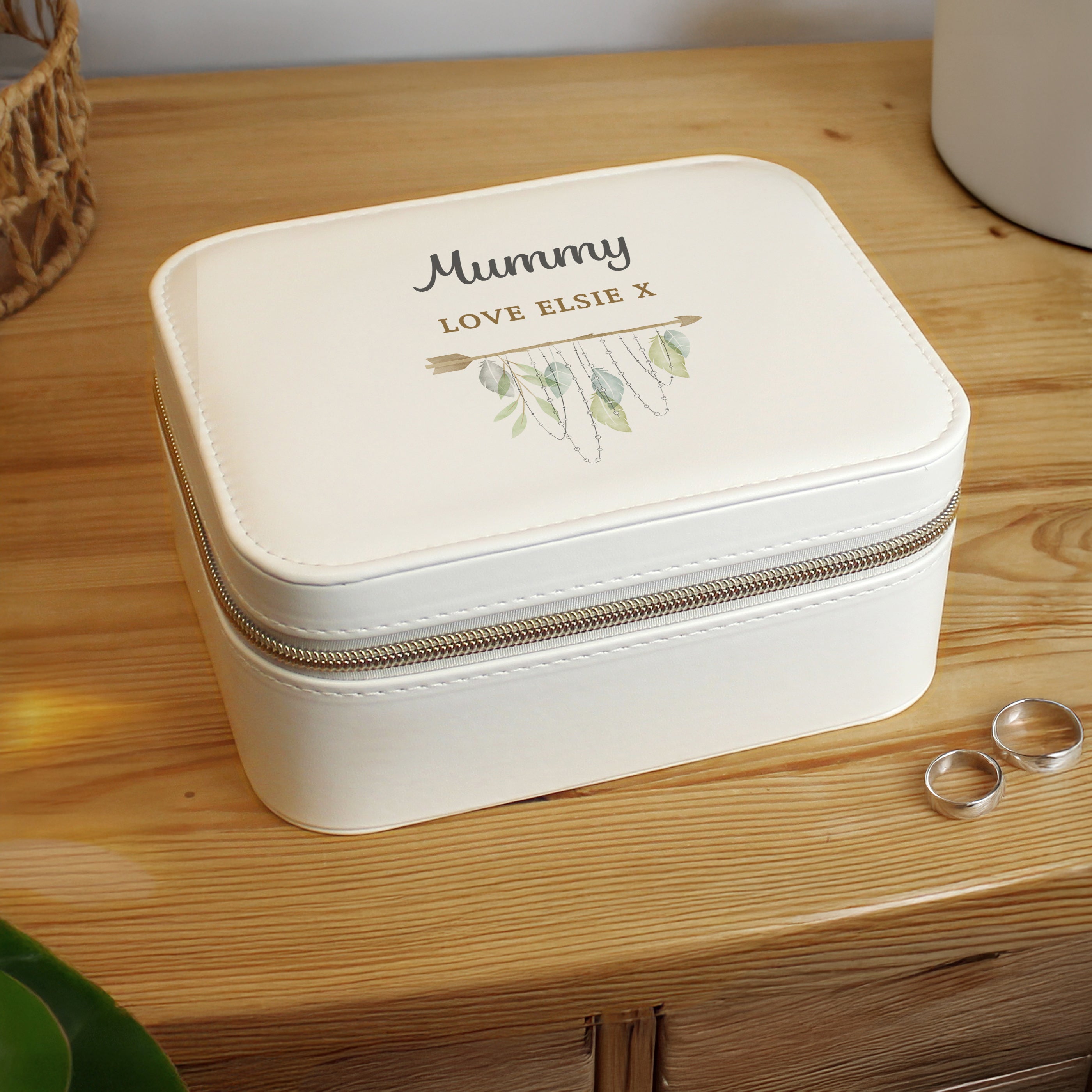 Personalised Botanical Travel Jewellery Box