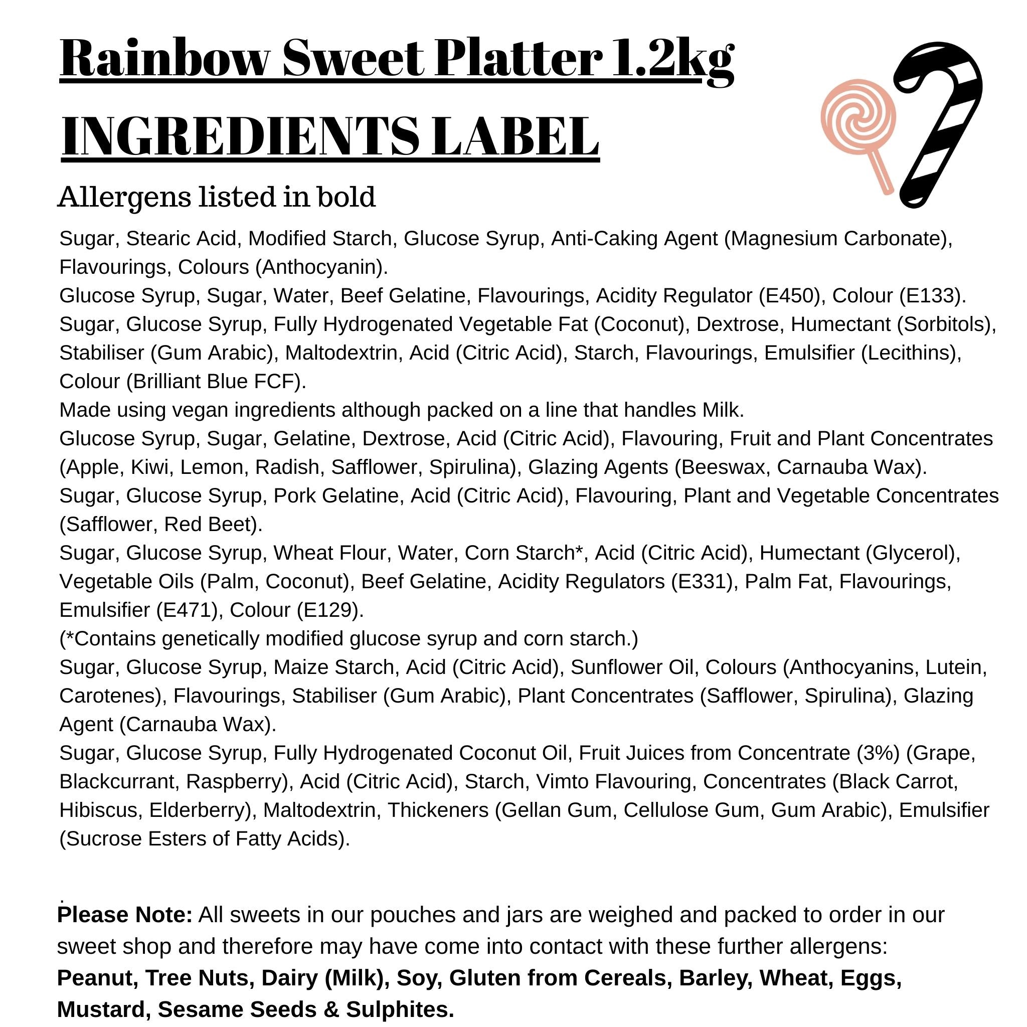 Rainbow Sweet Platter 1.2kg