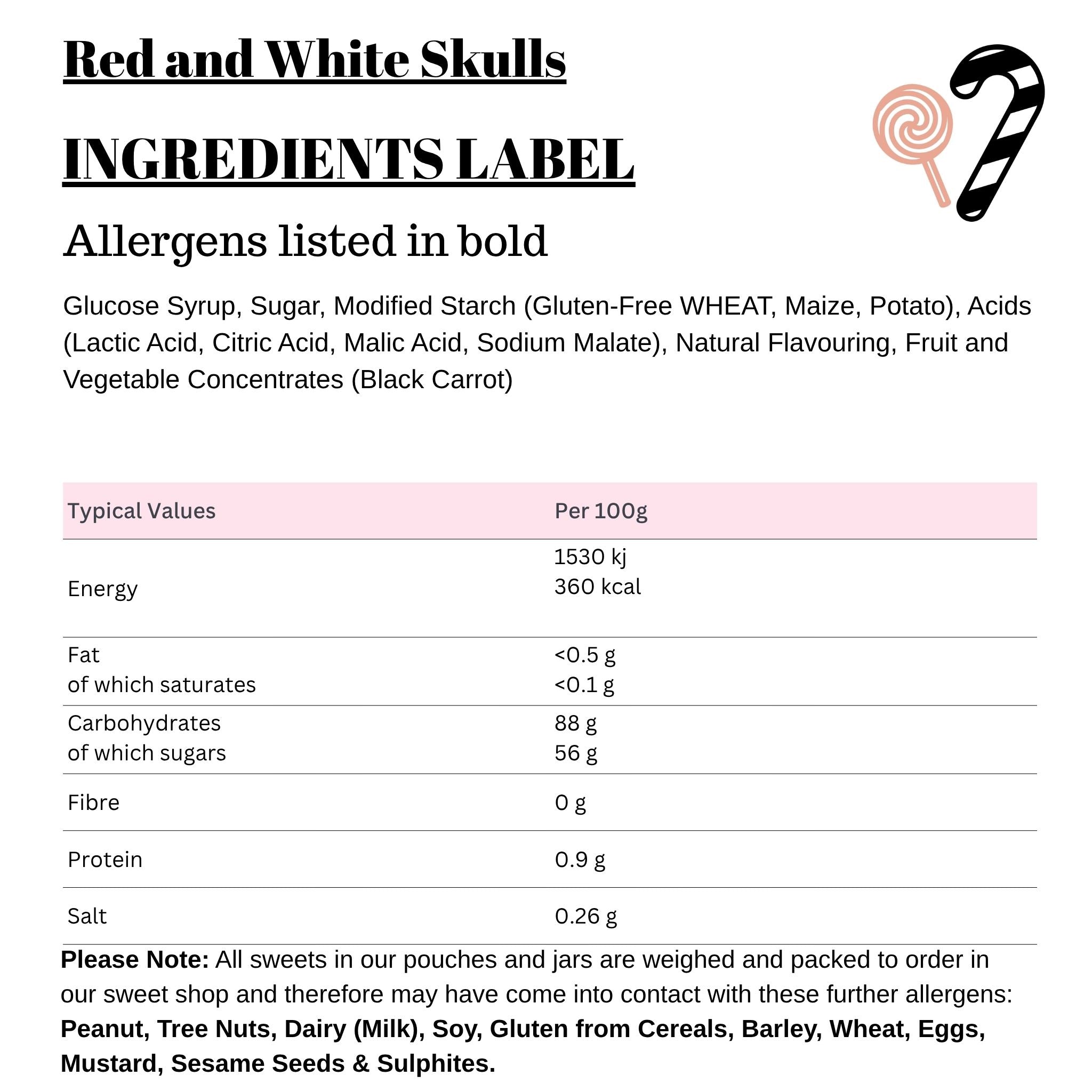 Red and White Skulls