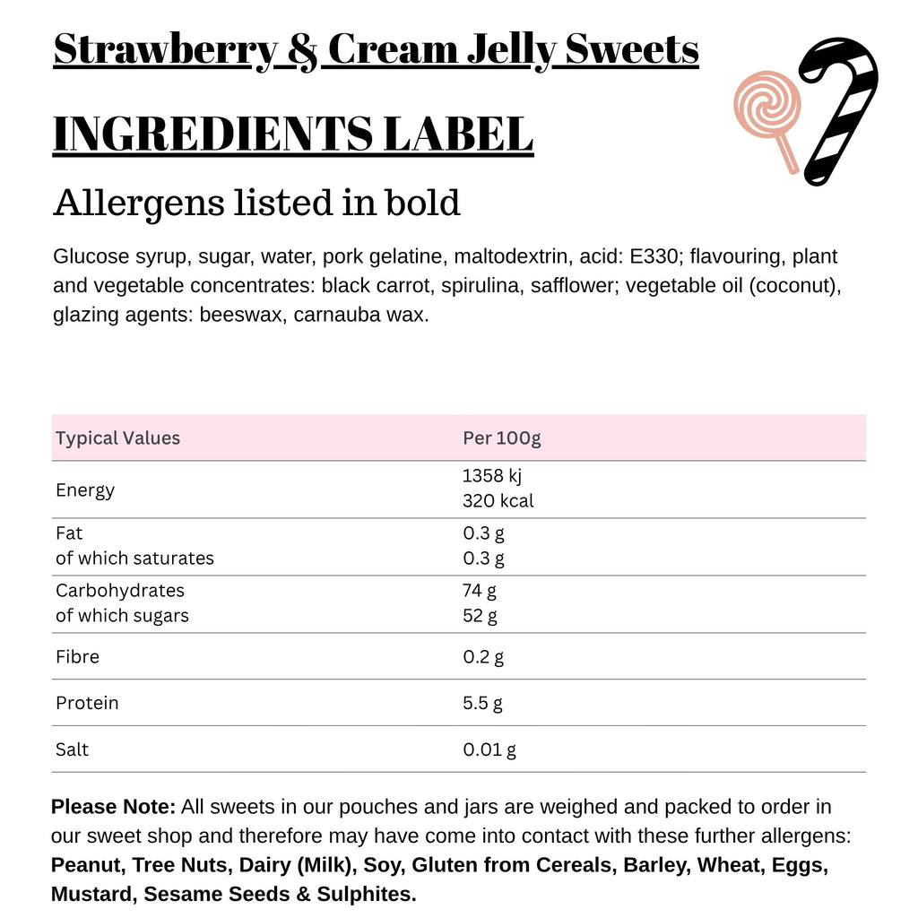 Strawberry & Cream Jelly Sweets