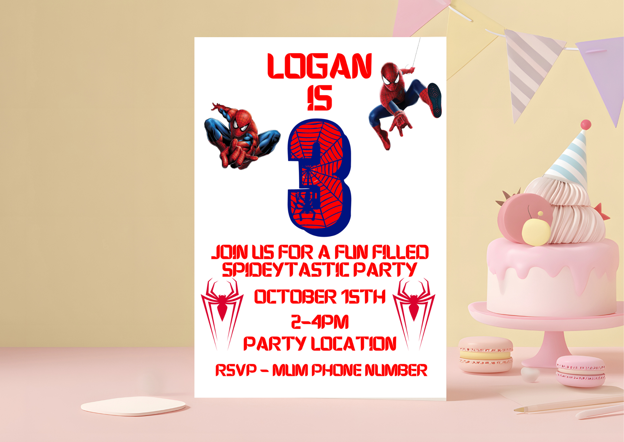 Digital personalised party invites