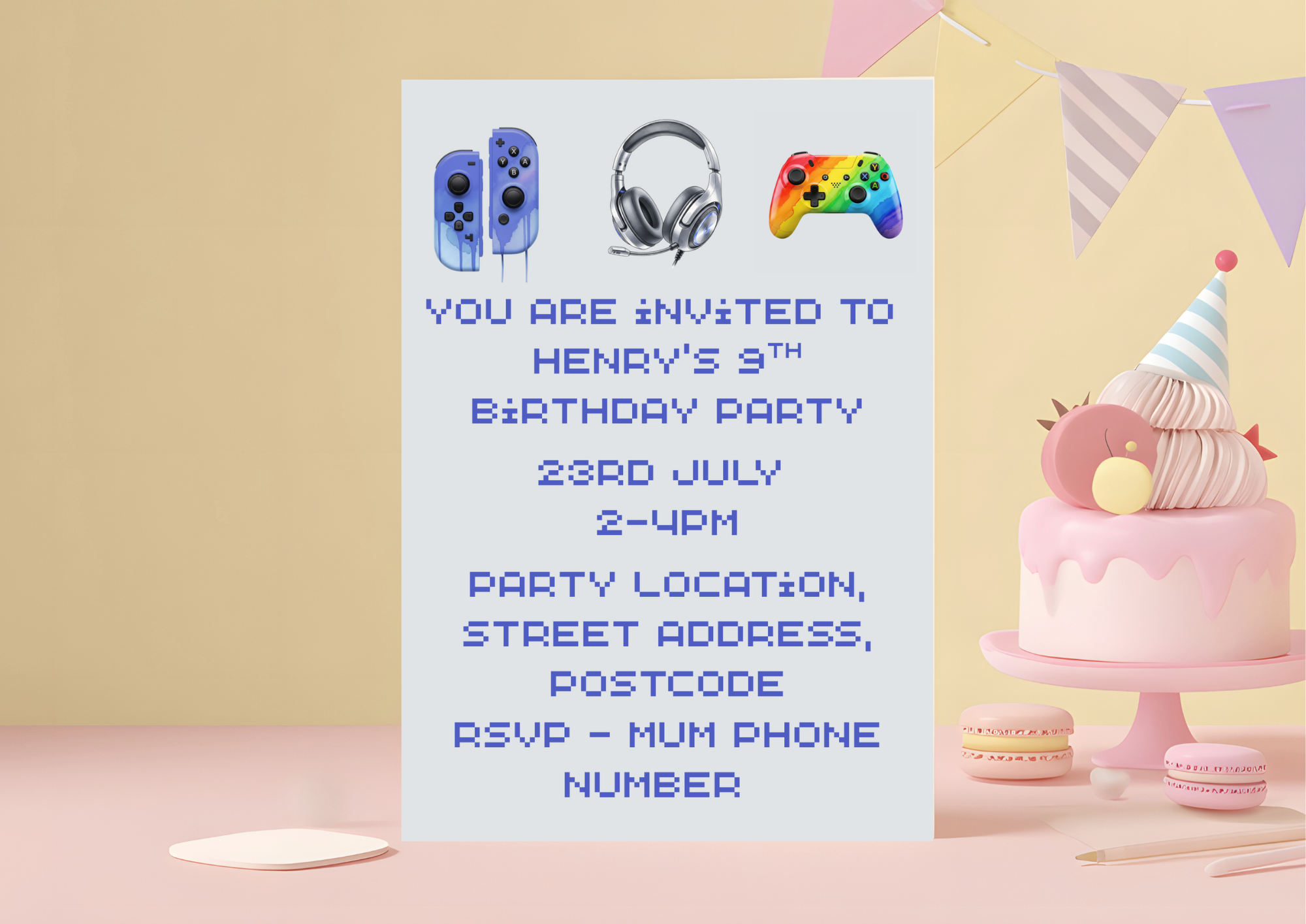 Digital personalised party invites