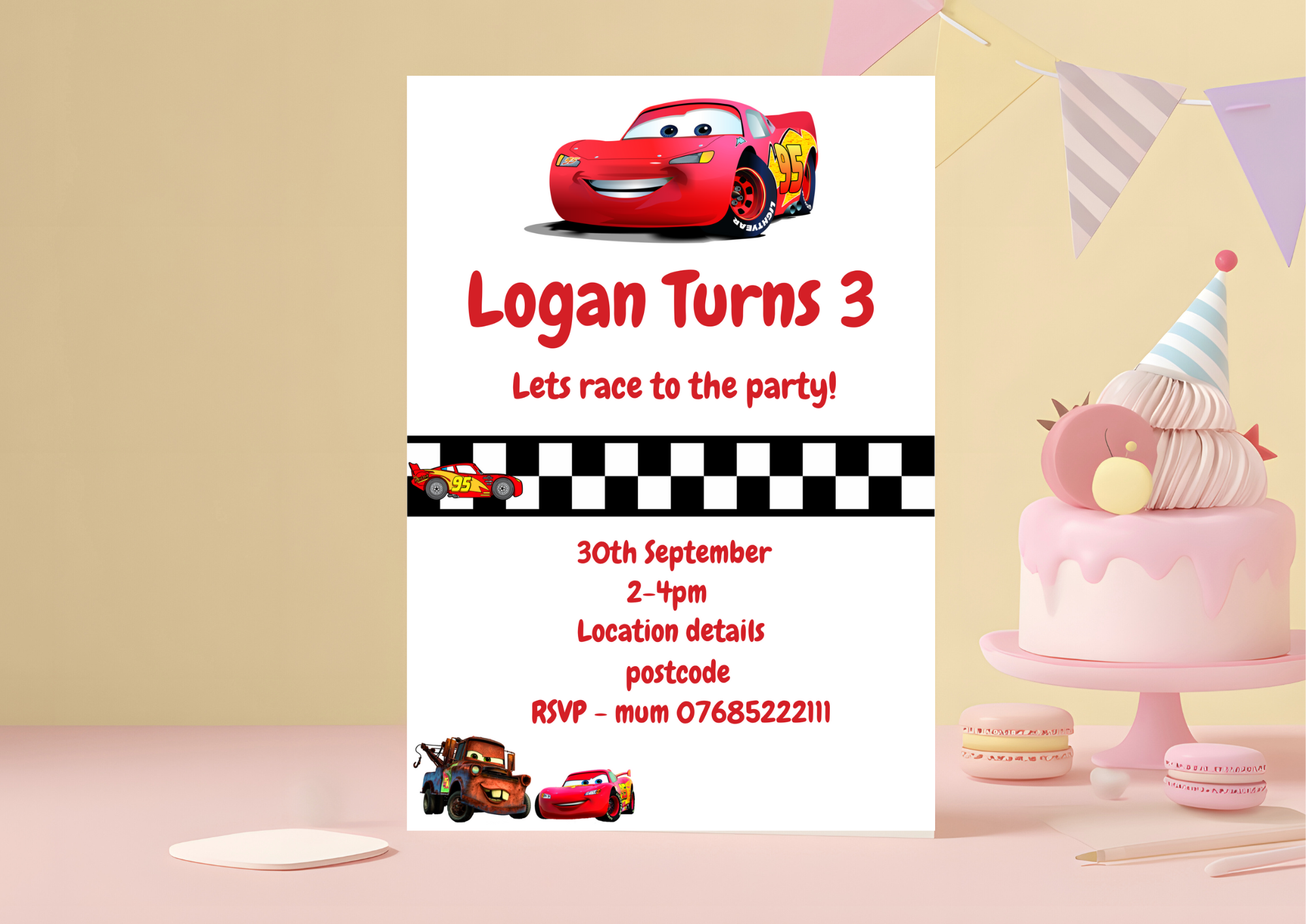 Digital personalised party invites