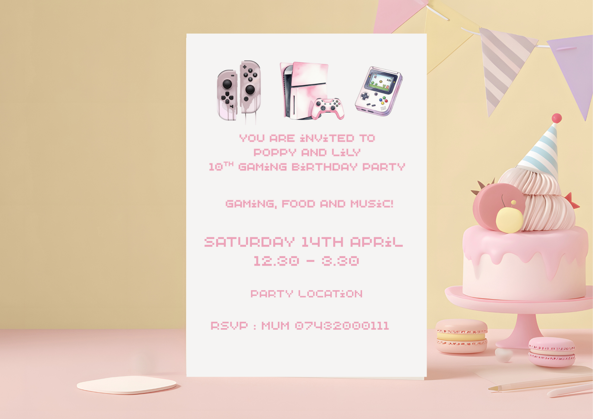 Digital personalised party invites