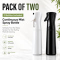Pack of 2 Continuous Mist Spray Bottles White & Black